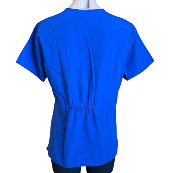SB Scrubs Vivid Electric Blue Short Sleeve Scrubs Top GUC - Picture 3 of 3